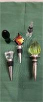 (5) Glass & Crystal? Wine Stoppers (10