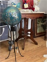 Marble Top Parlor Table, Gazing Ball