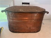 Vintage Copper Wash Tub W/Lid