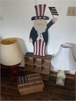 2 Lamps, Americana Decor