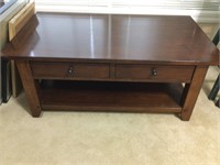 Wooden coffee table with drawers excellent