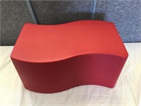 Plastic Sitting Bench - Ruby Red