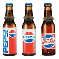 Lot of 3 Assorted Pepsi Bottle Openers