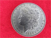 1886 P MORGAN SILVER DOLLAR 90% AU