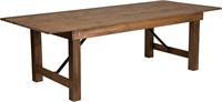 Rustic Solid Pine Folding Farm Table