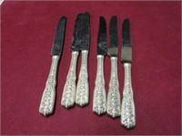 (6) WESTMORLAND STERLING HANDLE KNIVES -- 13.75 OZ