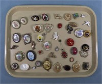 Group of Vintage Costume Jewelry Pins