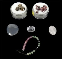 Lot, assorted loose gemstones: oval mix cut quartz