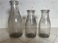 3 Yuengling Dairy Bottles