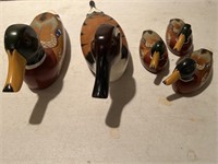 5 Wooden Ducks