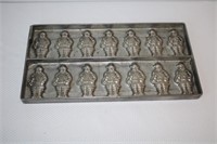 Pewter Santa Candy Mold