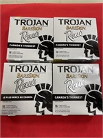 4 boxes Trojan bare skin Condoms 16 per box