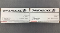 (2X)50 rnds 9MM Winchester