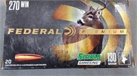 20 rnds Federal Premium Sierra 270 Winchester