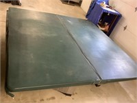 Green hot tub cover.  94 inches x 94 inches