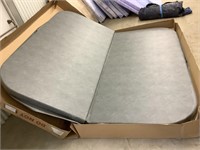 Light gray hot tub cover, in box.  88 inches x 88