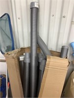 Box of gray pool hoses