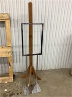Metal Marquee sign holder and wooden pole