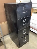 Black 4 drawer file cabinet