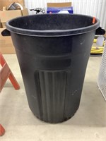 Black garbage can