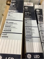 Fluorescent lights.  3 boxes of GE LED 48 in