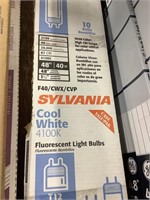 Fluorescent light bulbs.  48 in/40w.  Two boxes