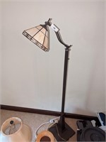 Floor Lamp w/ Decorative Glass Shade