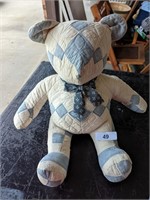 Teddy Bear made from Vintage Quilt