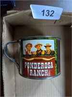 Tin Cup w/ Ponderosa Ranch TV Motif