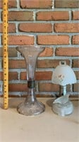 Frosted glass bird lamp, glass vase