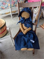 Raggedy Ann-Style Doll, Burlap Doll + Pillow