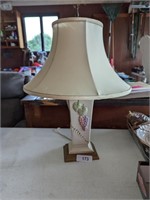 Vintage Table Lamp w/ Grape Pattern