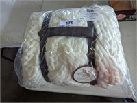 50x60" Ivory Decorative Throw - New in package.