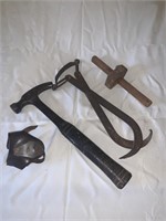 Eastwing hammer, ice tongs, scribe