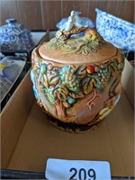 Decorative Cookie Jar w/ Girls/Boys/Birds