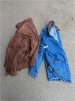 Leather Jacket, Size M + Denim Jacket w/