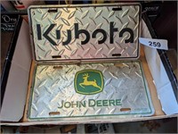 Kubota + John Deere Vanity Plates