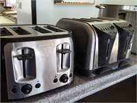 lot 2 pop up 4 slice toasters, working