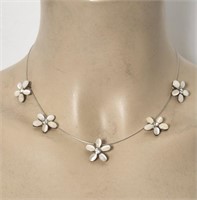 Daisy Rhinestone Necklace By Dominique Paris