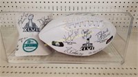 Super Bowl XLVII Autographed Football & Hat With