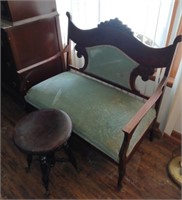 Antique Parlor Seat, Organ Seat