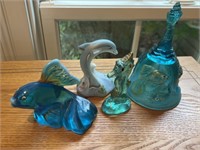 4 Fenton Aqua Ocean Themed Pieces