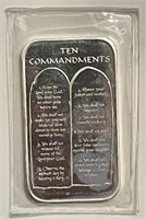 1oz Silver Ten Commandments Bar
