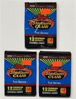 1991 Stadium Club Unopened Packs  - 3