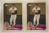 Jim Abbott 2 ROOKIE Cards