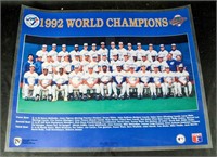 1992 WORLD SERIES CHAMPS POSTER MLB
