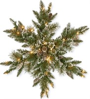Pre-Lit Artificial Christmas Star Wreath