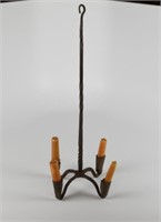 Hand Forged Iron 4 Arm Candelabra