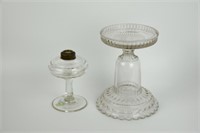 Oil Lamp and Pedestal