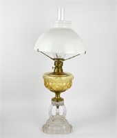Composite Oil Lamp w/ a 3 fingered shaped pedestal